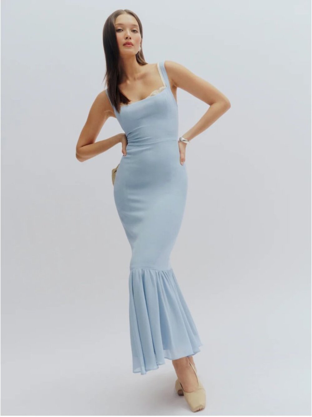 Reformation Light Blue Maxi Dress